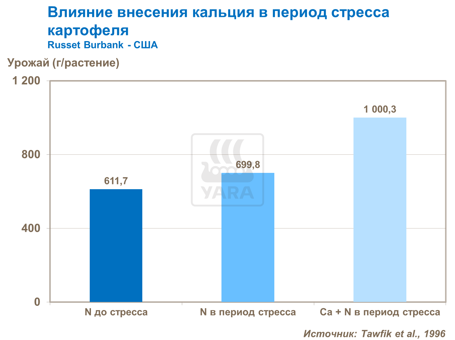 вплив кальцію на розмір бульб